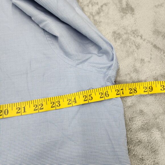 John Varvatos Star USA Men's Dress Shirt Size 18 34/35 Blue Regular Fit Stretch - Picture 11 of 14